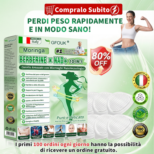 Store Ufficiale | 👨‍⚕️🎁 GFOUK® Moringa · Berberina × NAD+ Cerotto avanzato 10-in-1 con microneedle nano  🕒 Solo una volta al giorno ✨ Cambiamenti visibili già in 7 giorni